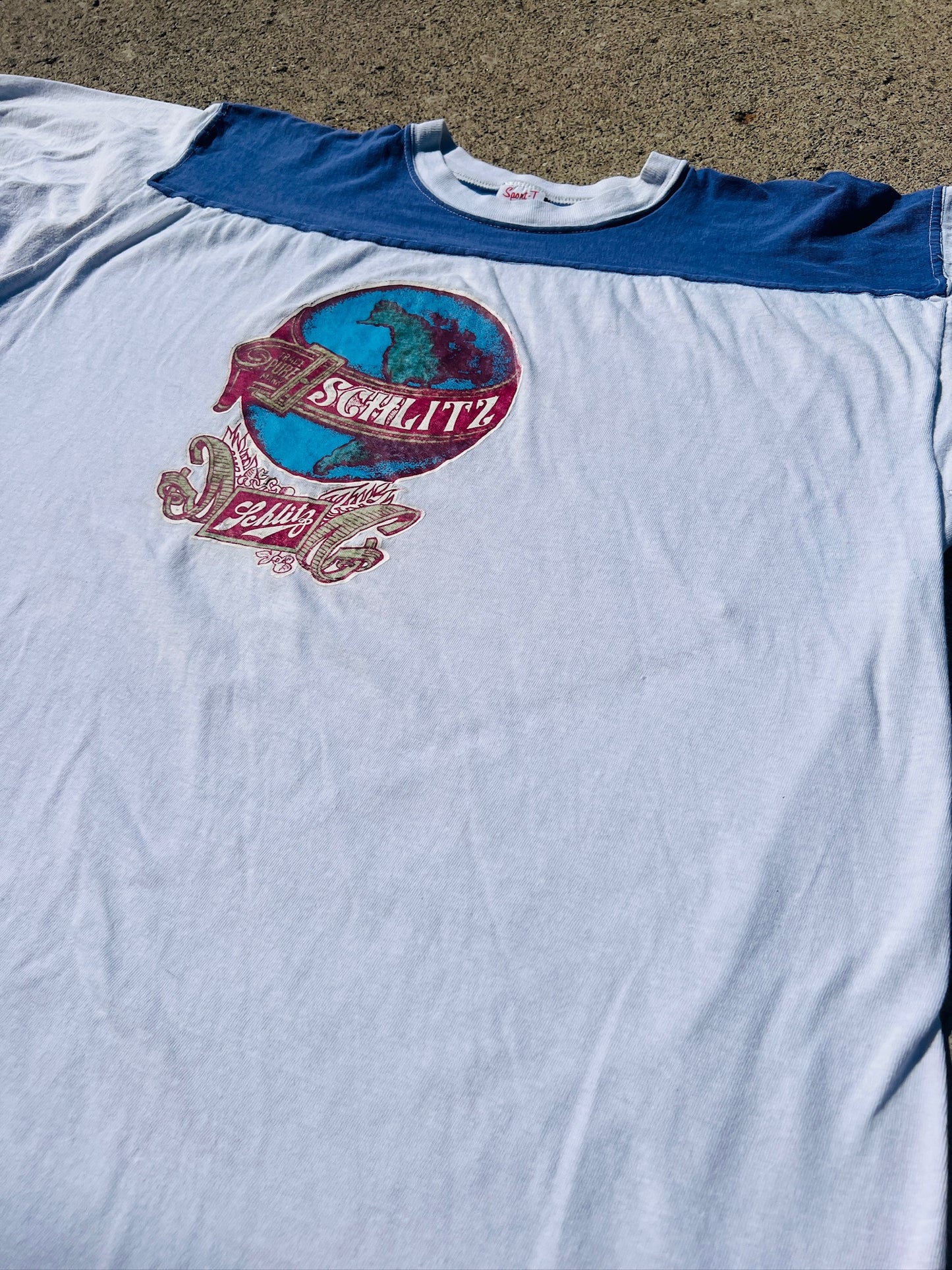 Vintage 1970s Schlitz Beer Short Sleeve Tee | XL