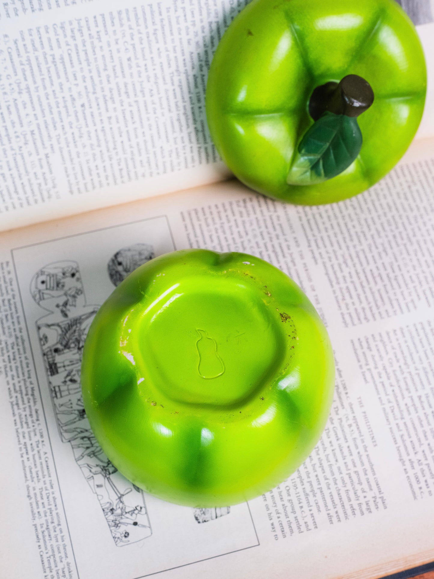 Vintage 1970s Ceramic Apple Canister