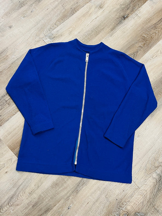 Vintage 1980s Blue Fleece Zip-Up Lightweight Jacket | L/XL