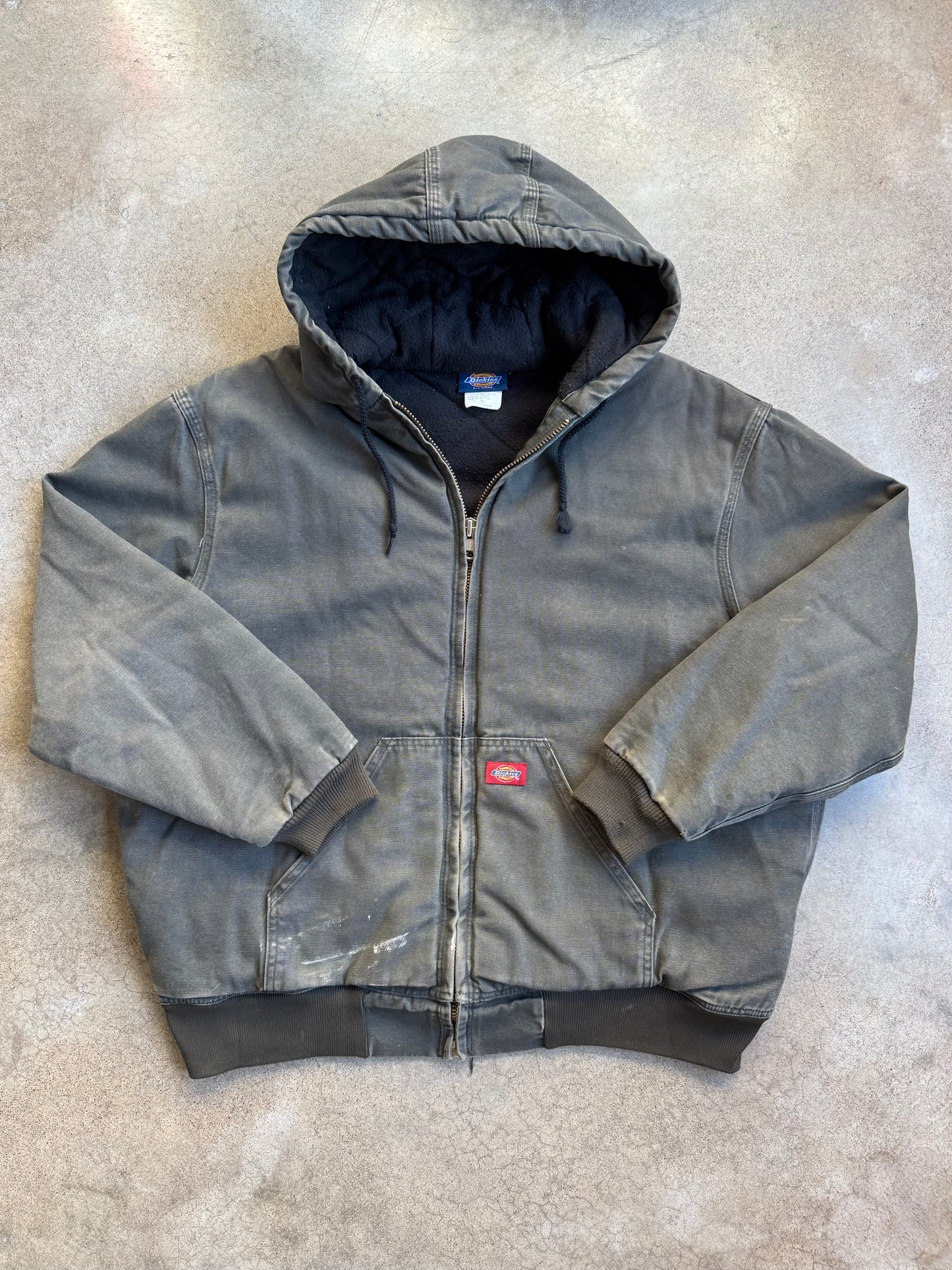 Dickies Canvas Hooded Zip-Up Insulated Work Jacket | XL