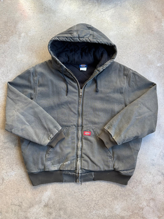 Dickies Canvas Hooded Zip-Up Insulated Work Jacket | XL