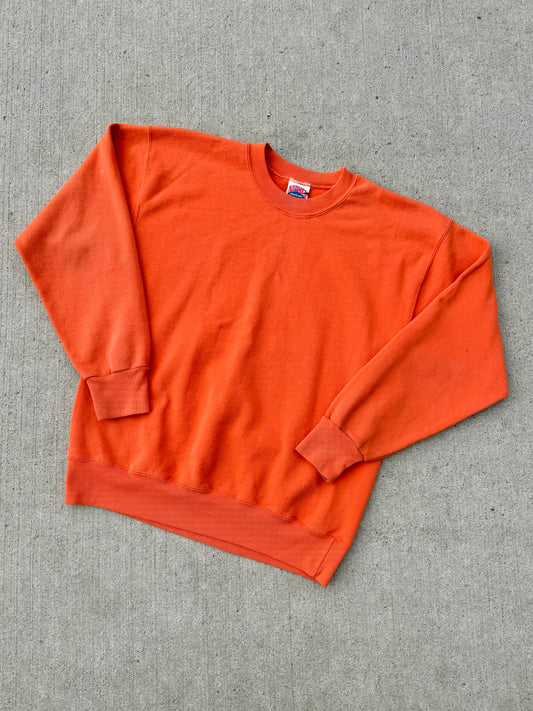 Vintage 1980s Nutmeg Orange Crewneck Sweatshirt | Large