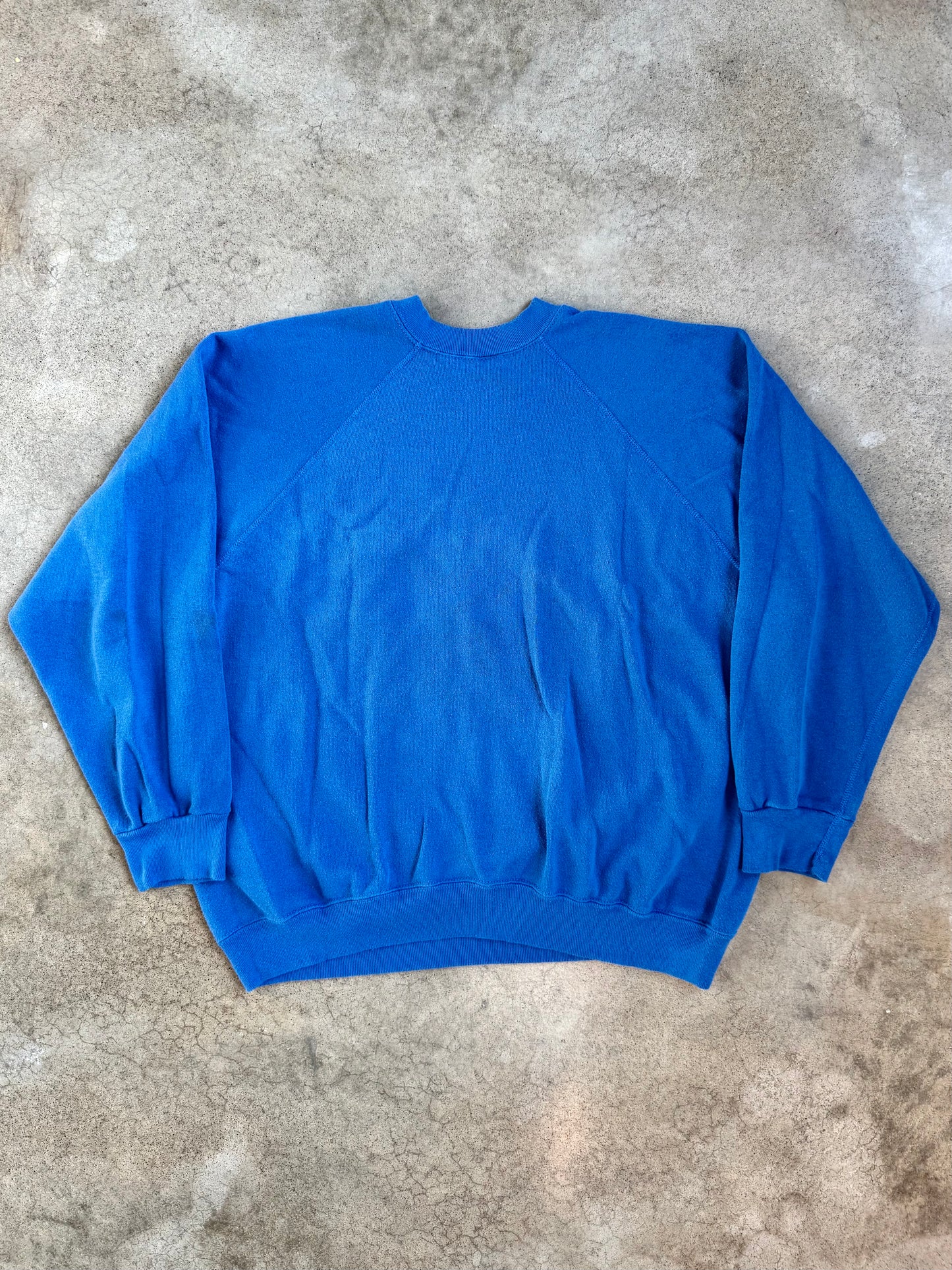 Vintage 1990s NFL Detroit Lions Football Blue Raglan Sweatshirt | XL