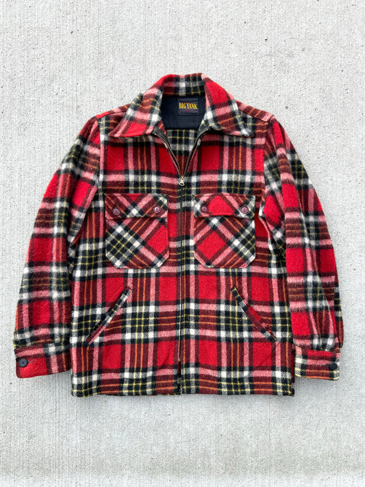 Vintage 1950s/60s Big Yank Red Plaid Wool Jacket | M/L