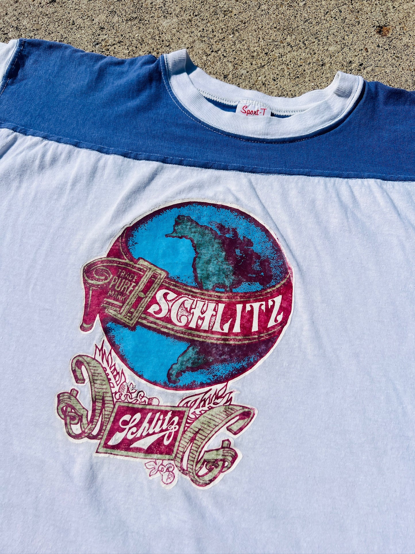 Vintage 1970s Schlitz Beer Short Sleeve Tee | XL