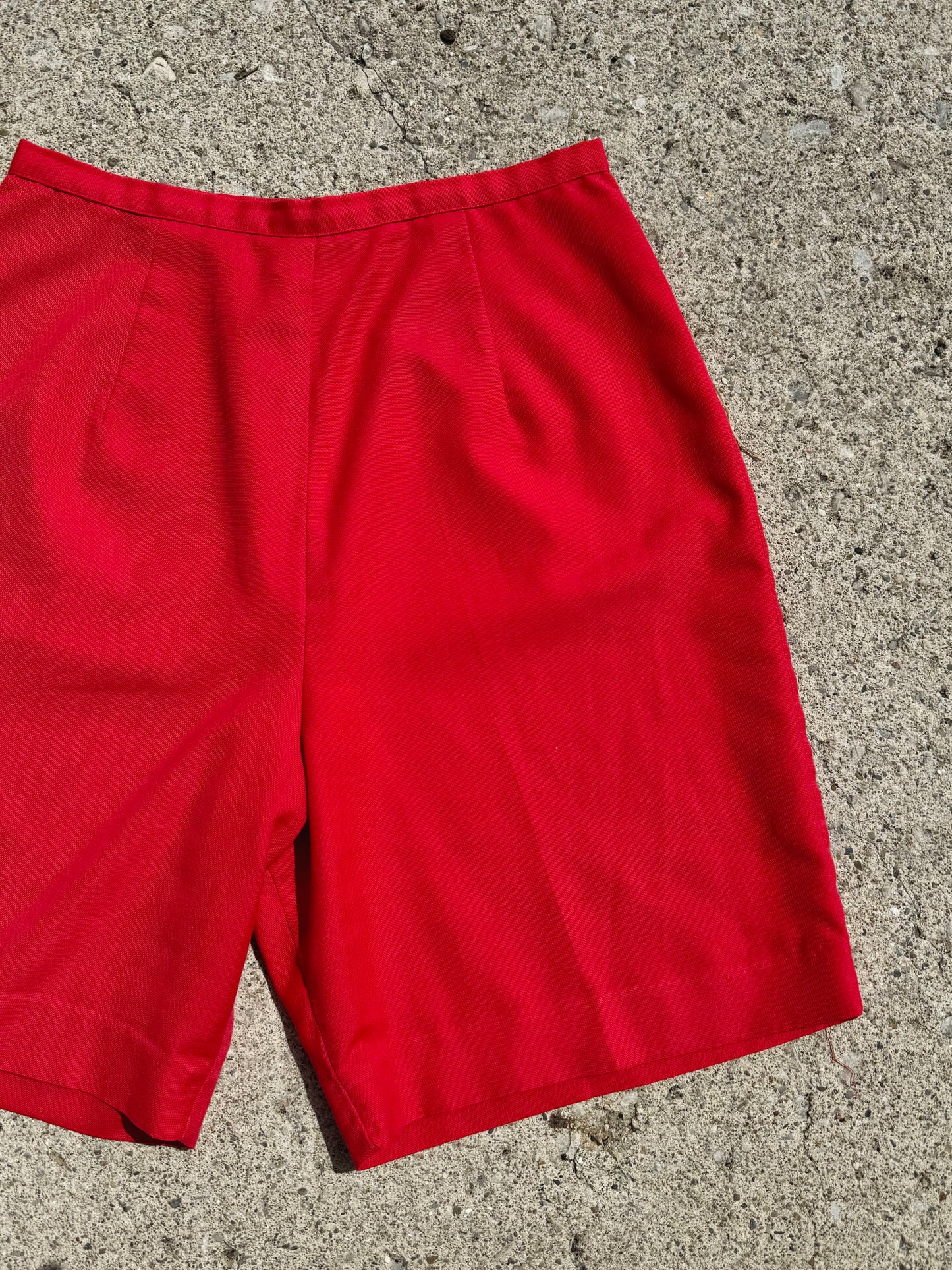Vintage 1950s Phil Rose Red High-Waisted Shorts | XS