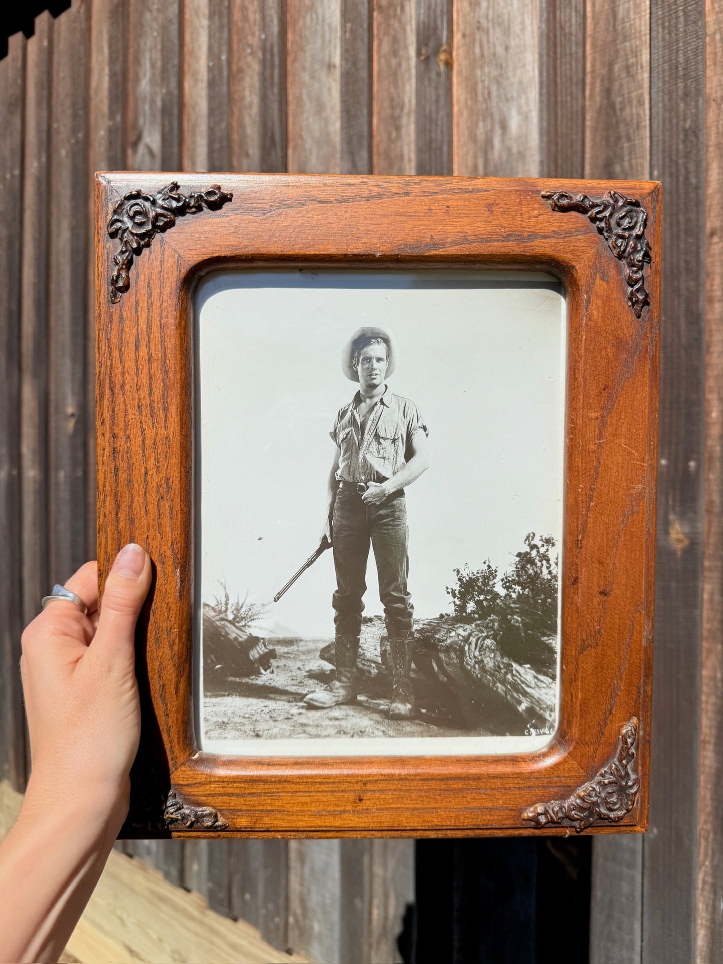 Vintage 1960s Wood Framed Original "Home from the Hill" George Peppard Movie Test Photograph
