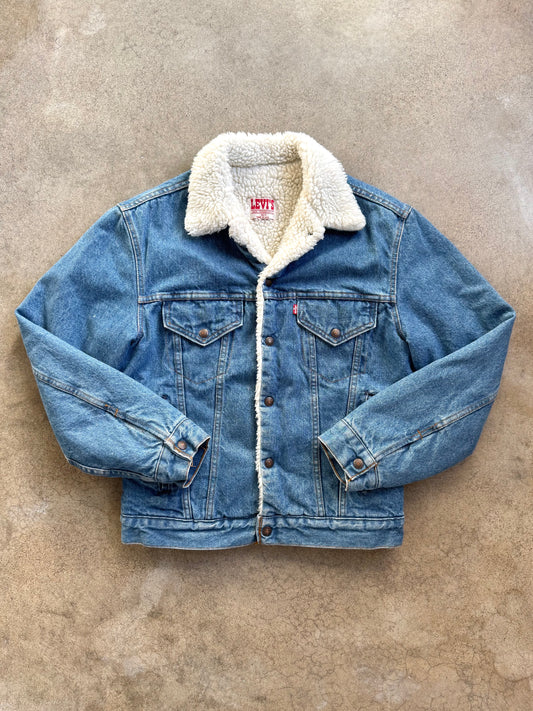 Vintage 1980s Levi's Sherpa Lined Denim Jacket | 36R