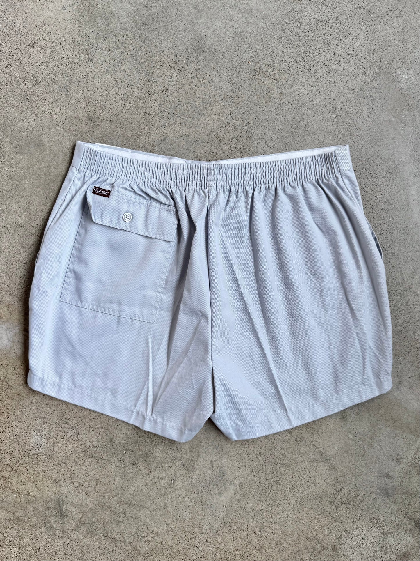 Vintage 1960s Deadstock McGregor Grey Chino Shorts | Large