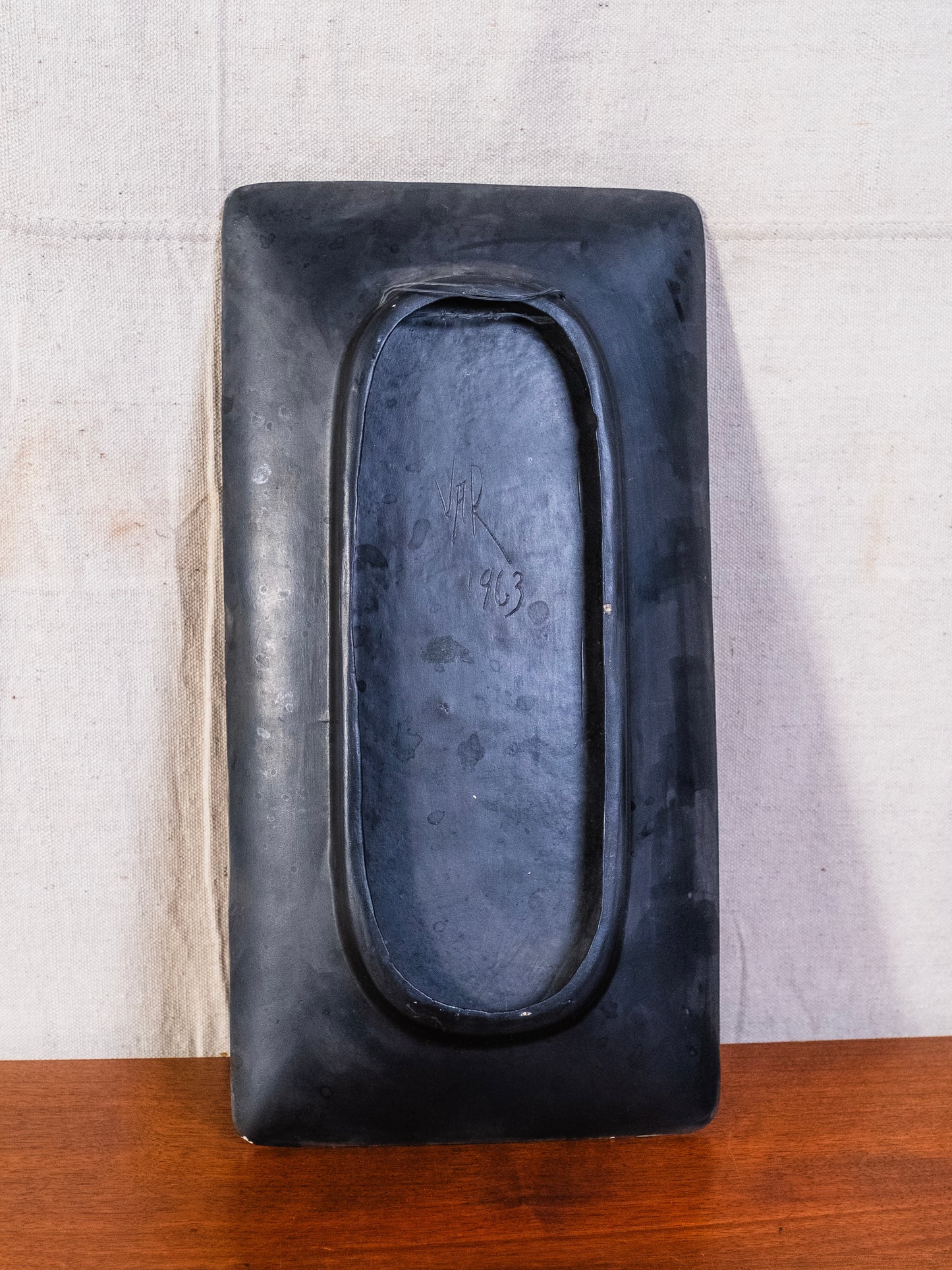 Vintage 1960s Handmade & Signed "Dancing Ballerina" Ceramic Dish / Wall Tray