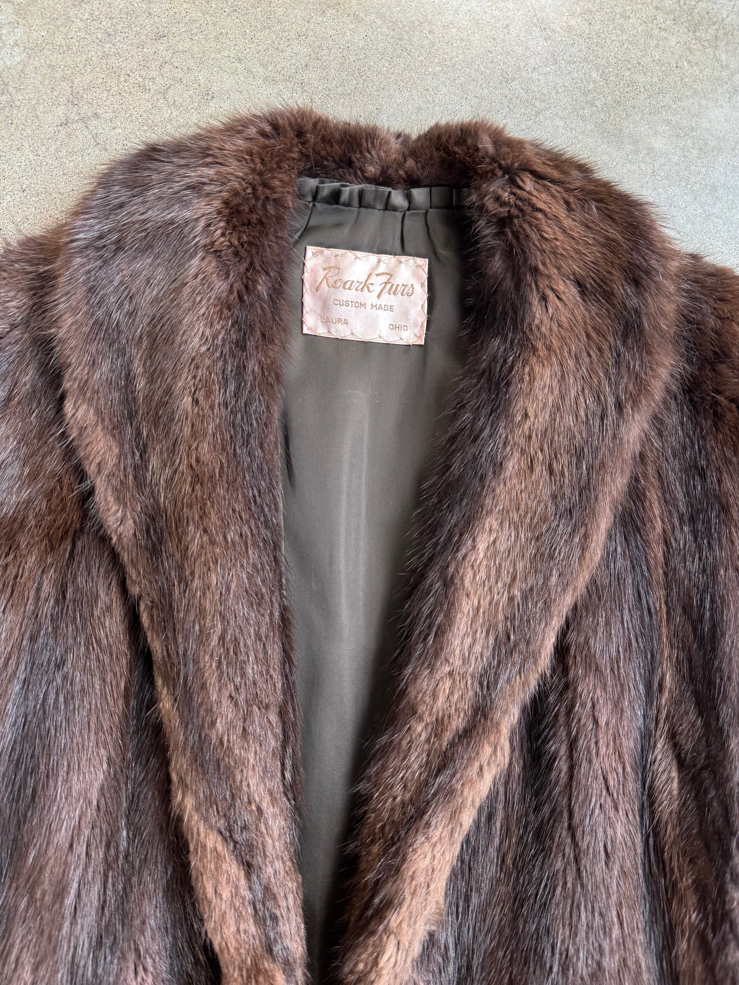 Vintage 1940s Roark Furs Brown Mink Fur Short Coat | Medium
