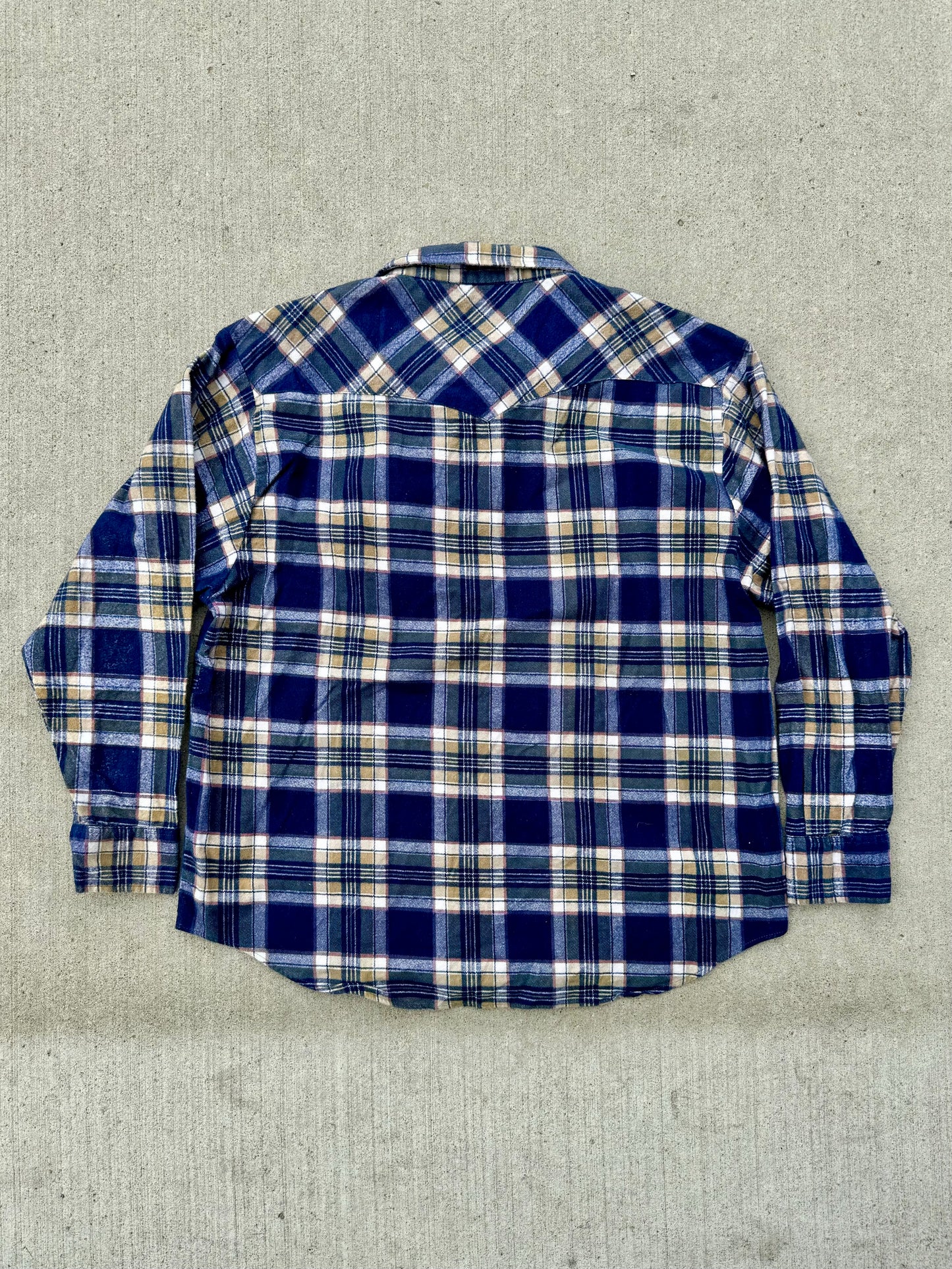 Vintage 1980s/90s Outdoor Exchange Blue Plaid Flannel Shirt | XXL