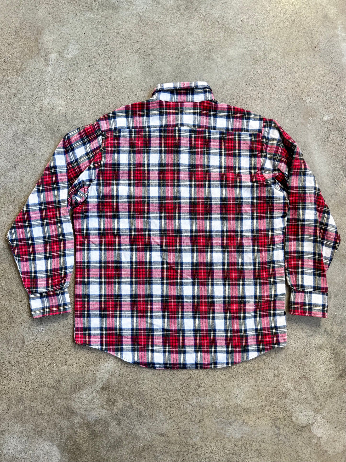 Vintage 1980s Woolrich Red Plaid Flannel Shirt | XL
