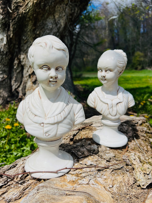 Vintage 1960s Regency Style Italian Bust Set