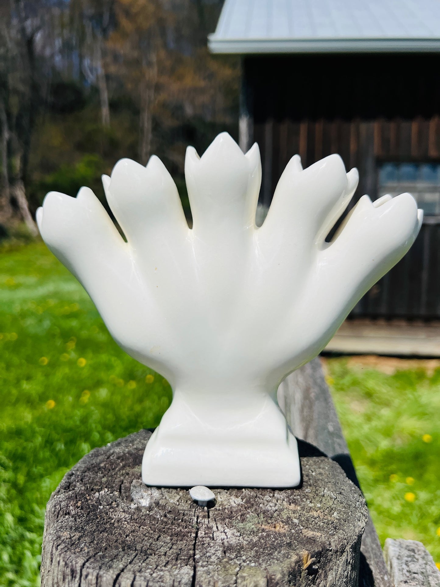 Vintage 1950s Leart Ceramic Bud Vase