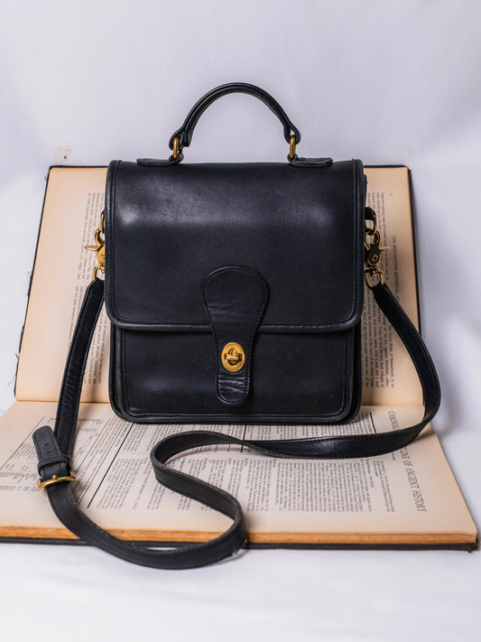 Vintage 1990s Coach Station Bag | Black Style No. 5130