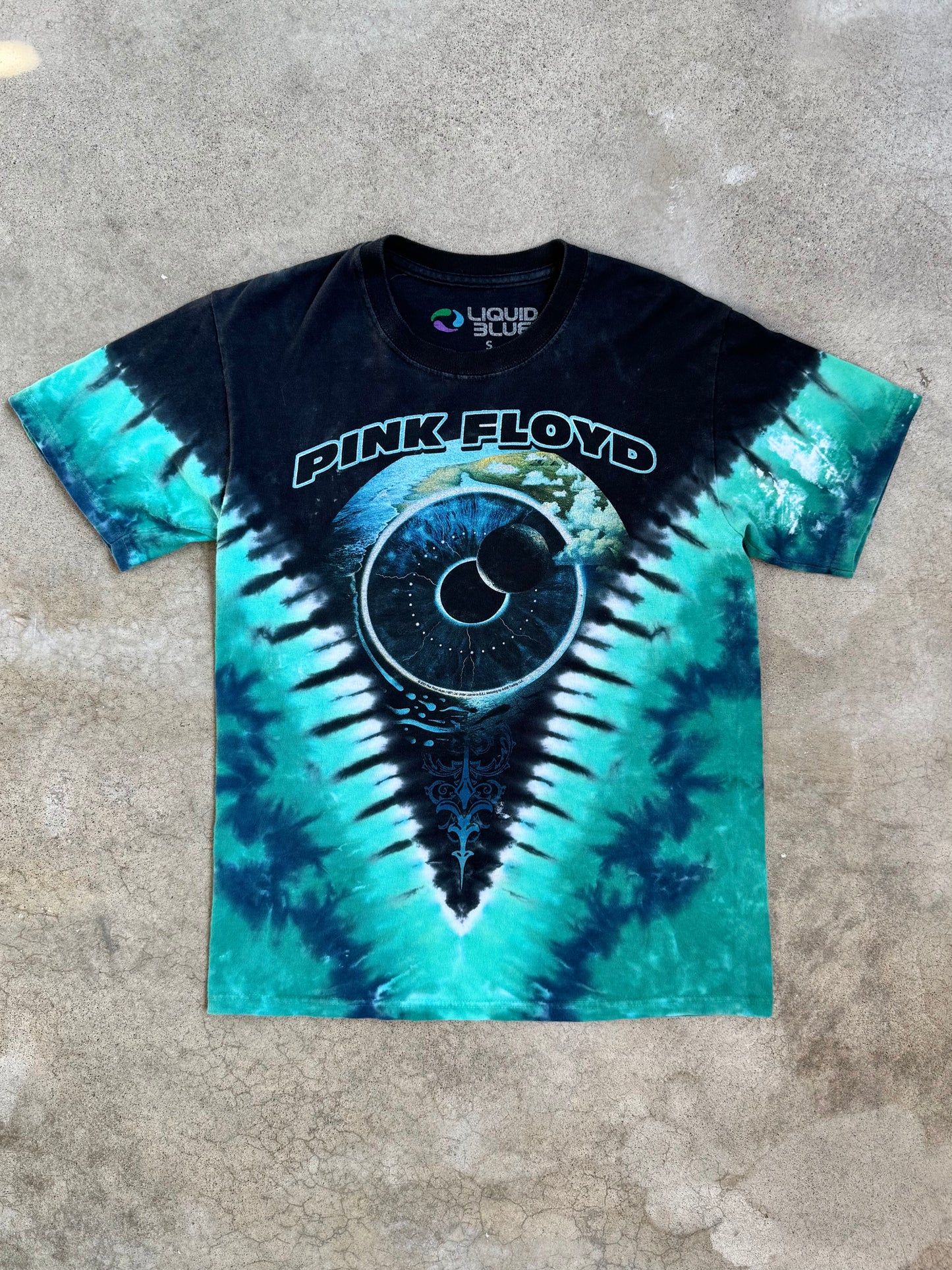 2007 Liquid Blue Pink Floyd “Pulse” Tie-Dye Band Tee | Small