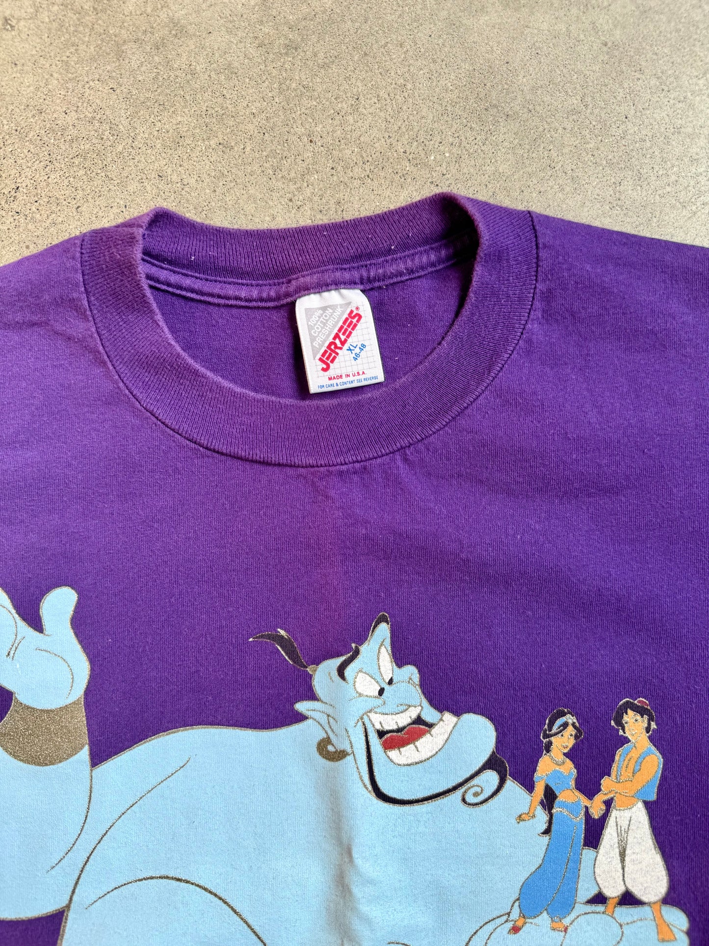 Vintage 1990s Original Disney Aladdin Movie Graphic Tee | XL