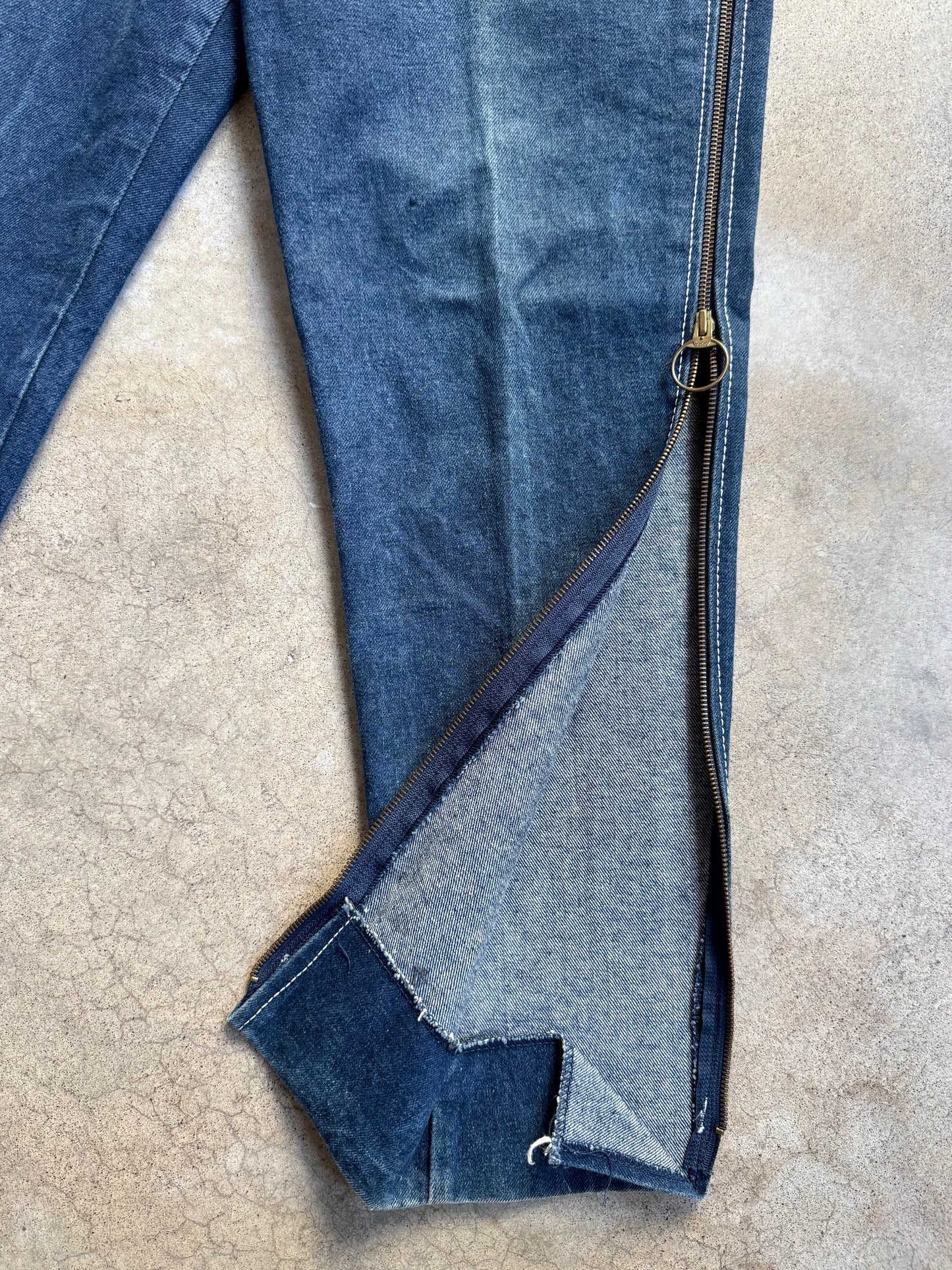 Vintage 1970s Me & Teddy McGee High-Waisted Zip-Up Side Jeans | Waist 32”