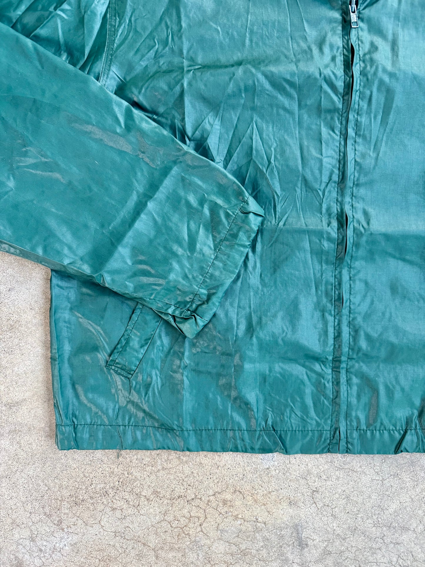 Vintage 1990s Polo Ralph Lauren Green Zip-Up Windbreaker Jacket | L/XL