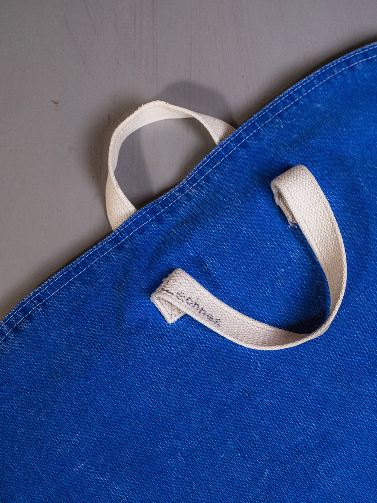 Vintage 1970s Handmade Blue Denim Oversized Tote Bag