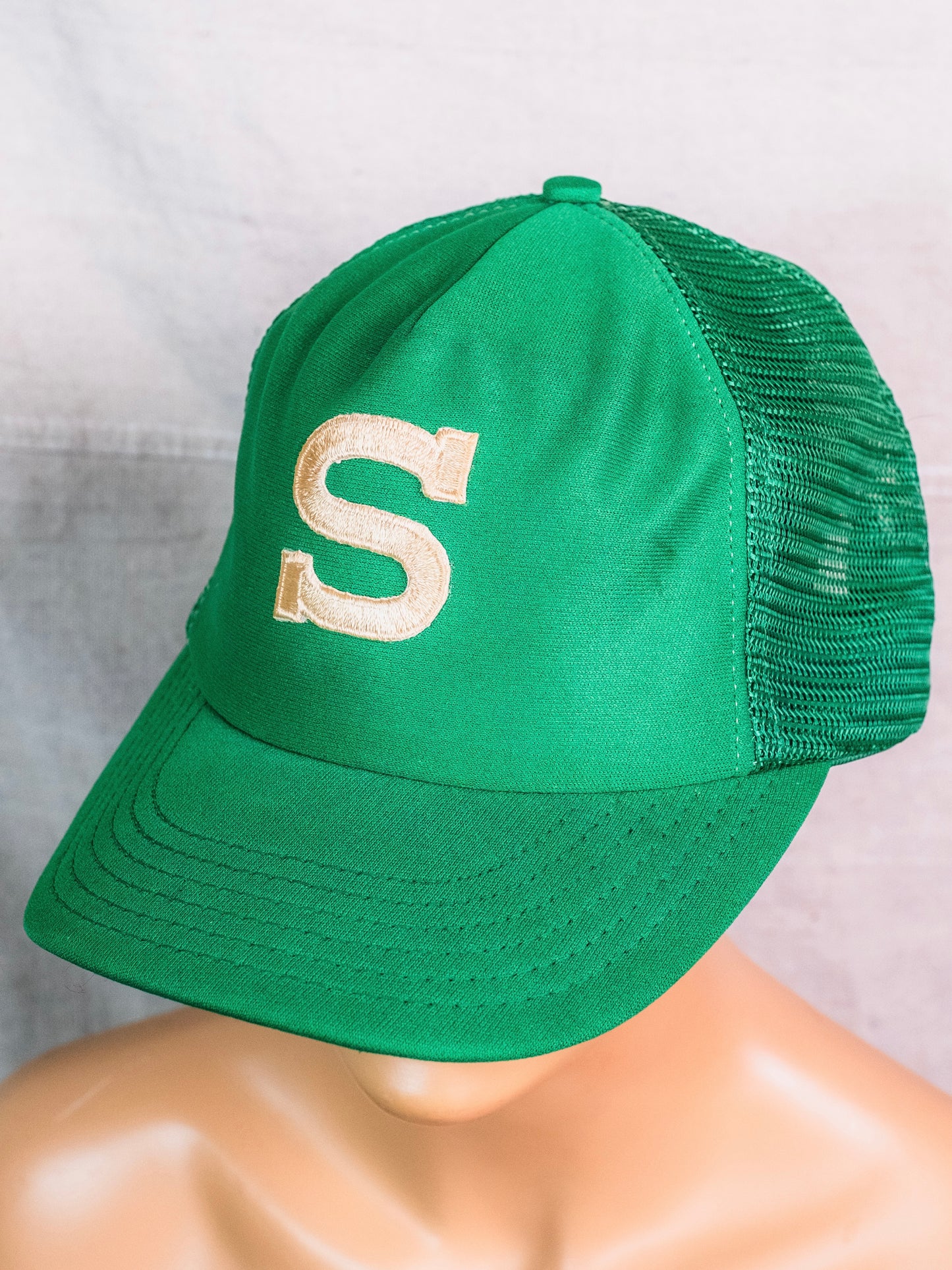 Vintage 1980s Green "S" Embroidered Baseball Cap