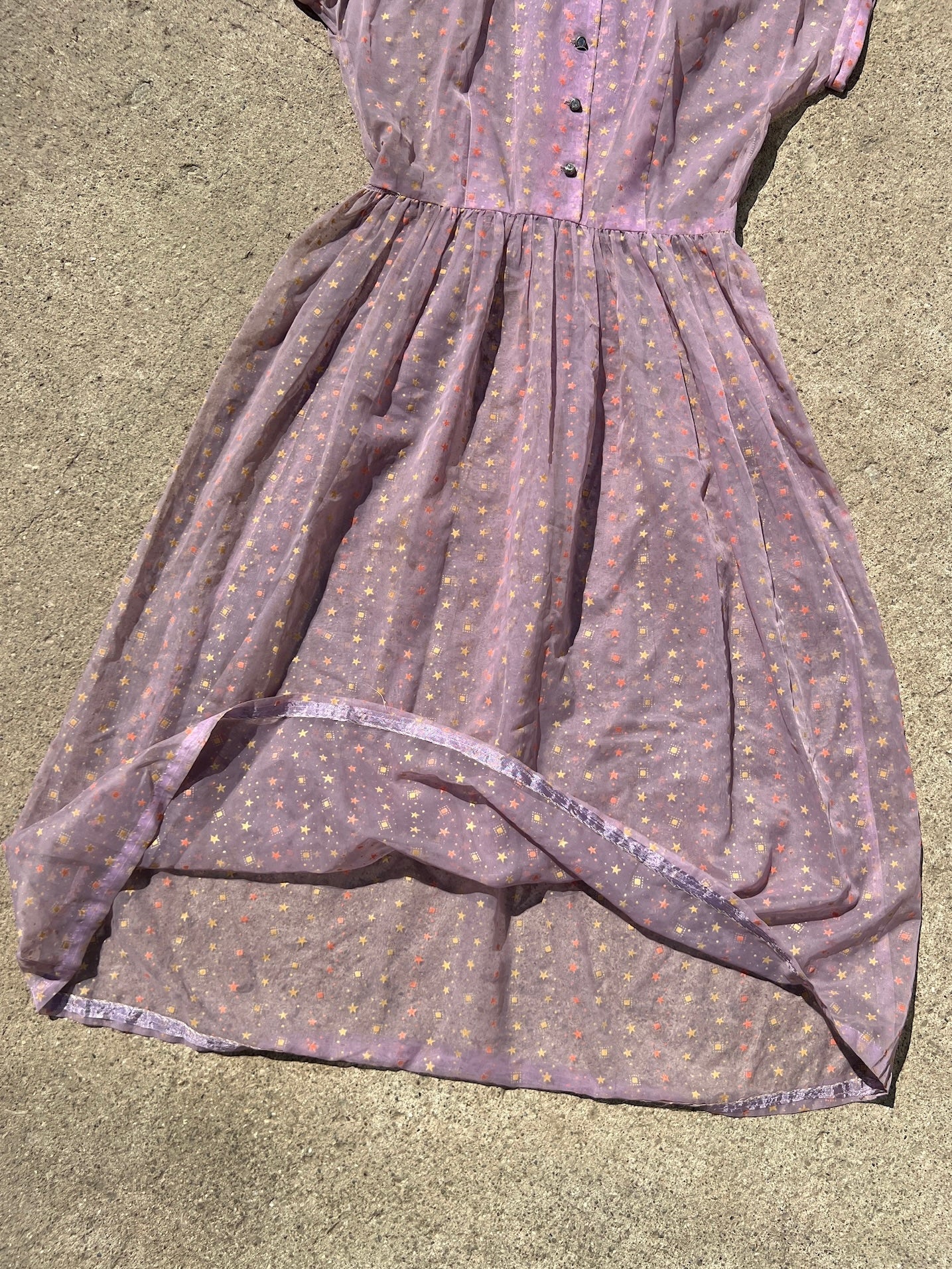 1940s purple dress Vintage 1940s Green & Purple Dress