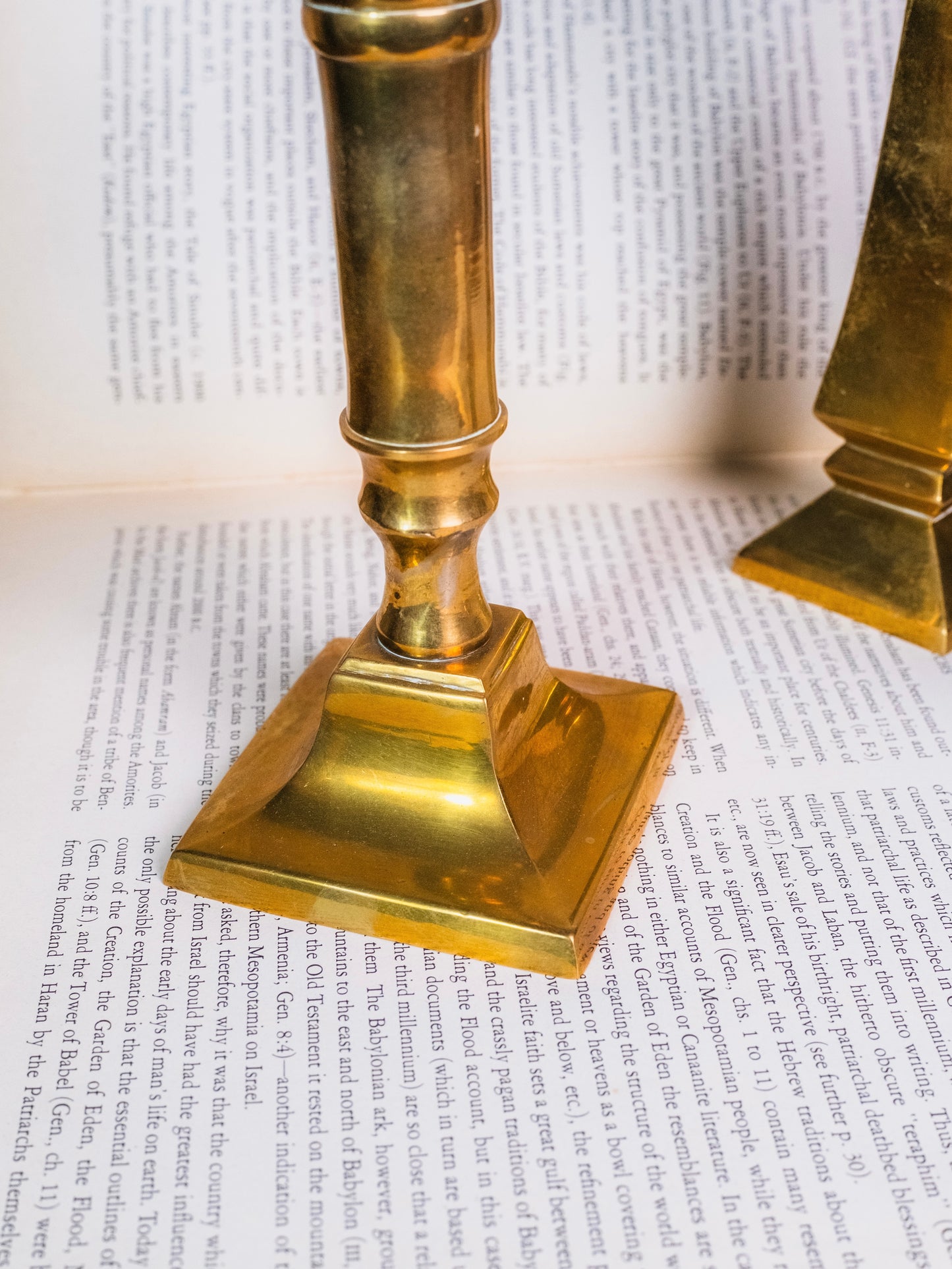 Vintage 1950s Solid Brass Candlestick Holders | Set of 3