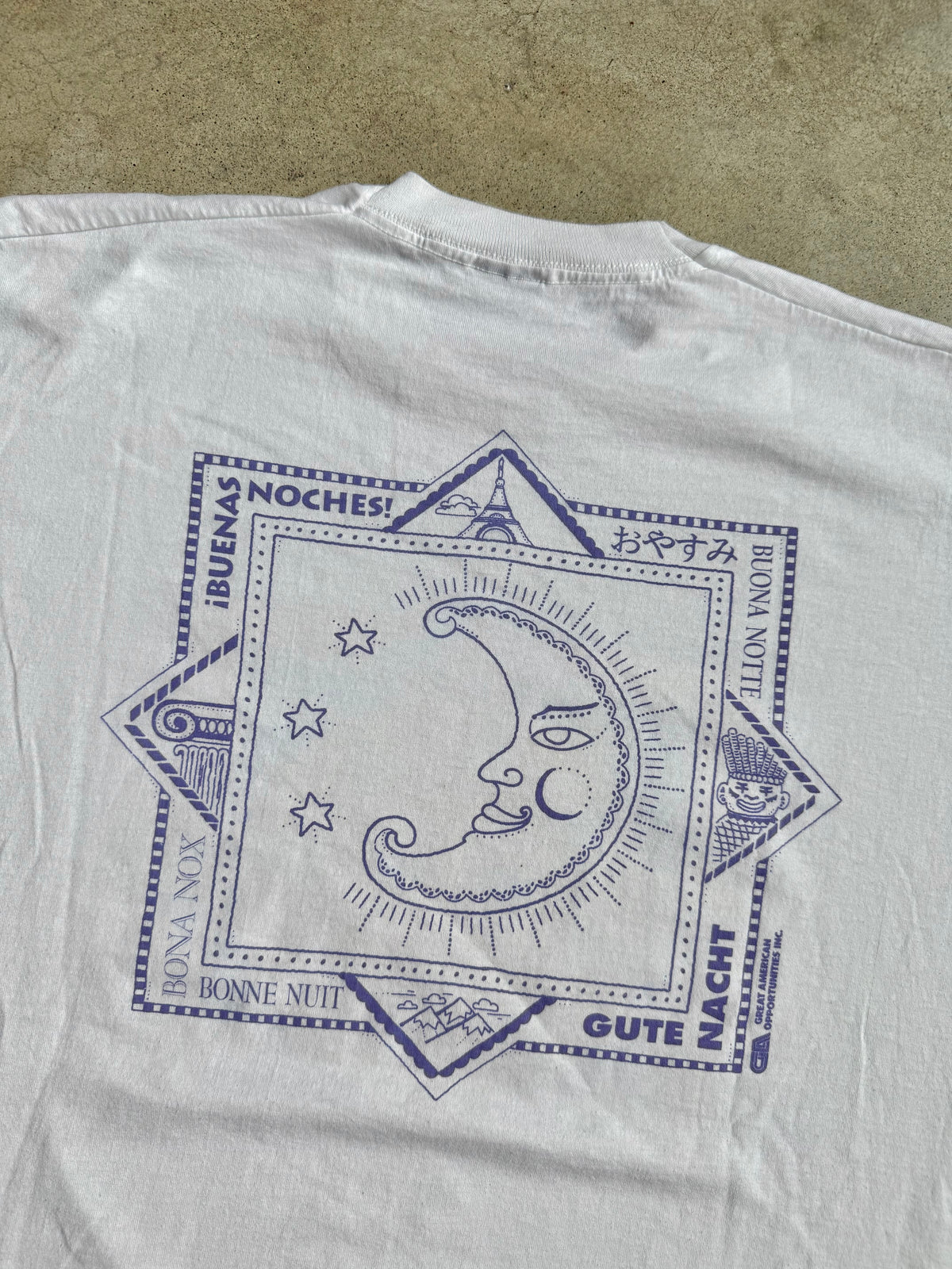 Vintage 1990s Great American Opportunities “Good Morning, Good Night” Graphic Tee | XXL