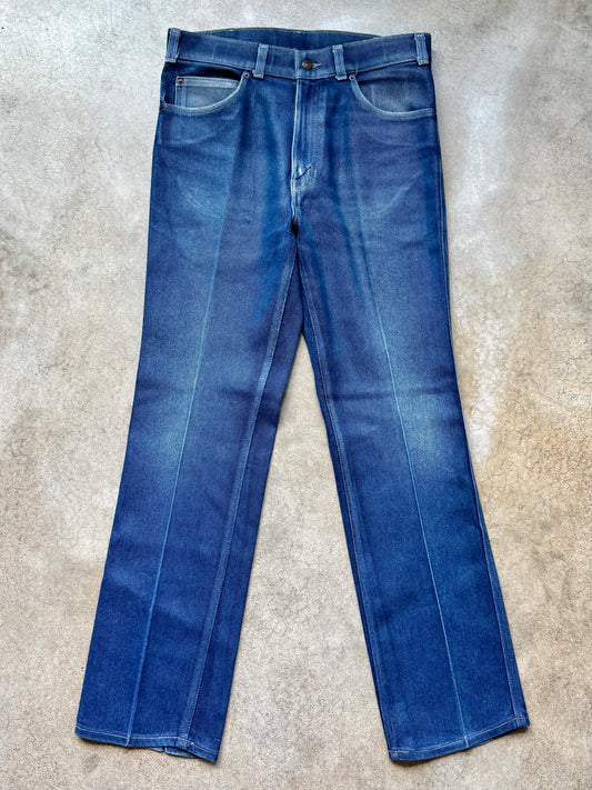 Vintage 1980s Levi’s Action Jeans “Skosh More Room” Faded Dark Wash Jeans | 32x32
