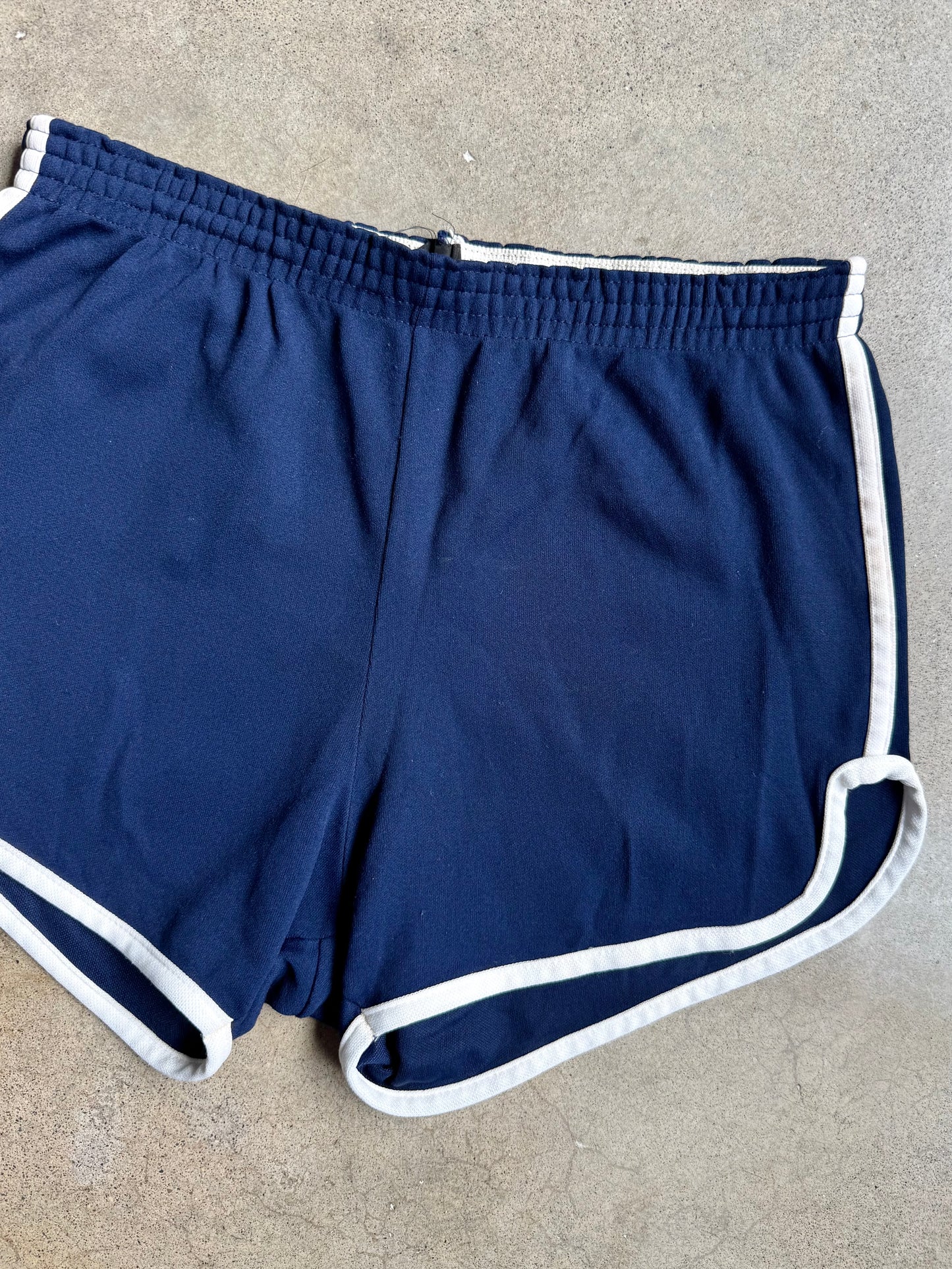 Vintage 1970s Sears Navy Blue Athletic Shorts | Medium