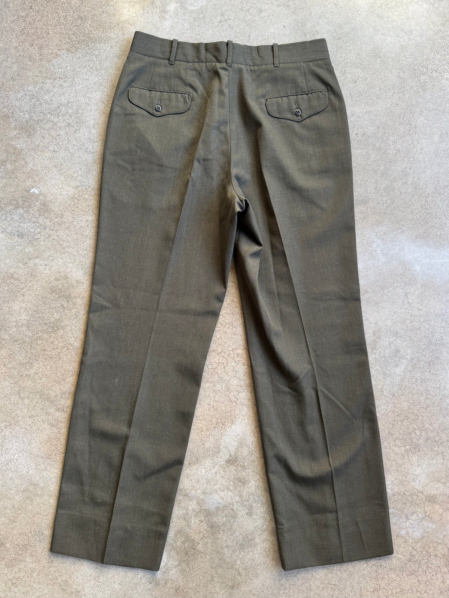 Vintage 1980s U.S. Marine Corps. Military Issue Wool Two-Piece Dress Suit | 37L