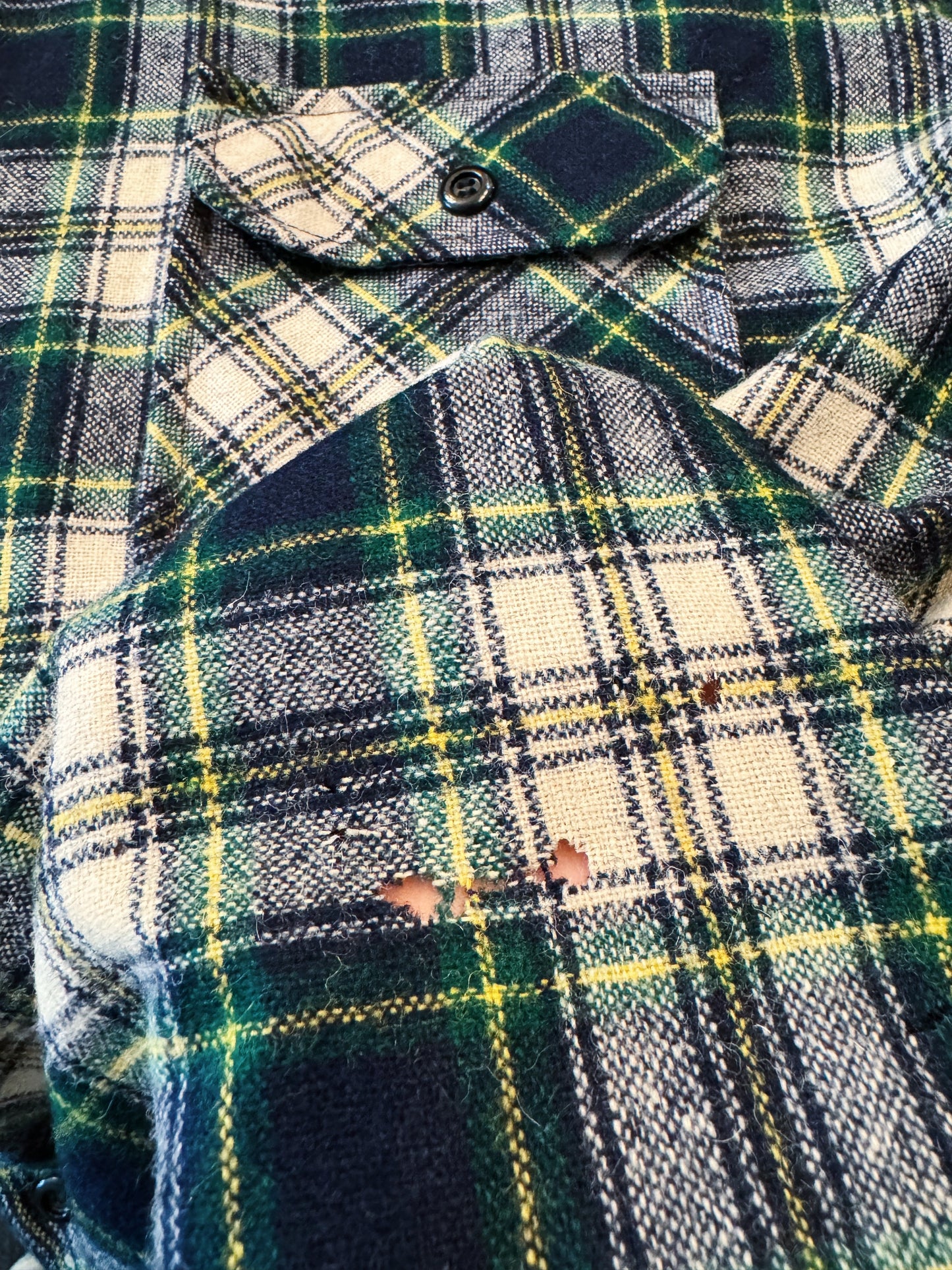 Vintage 1980s Recess Wool Flannel Button Down Shirt | Large