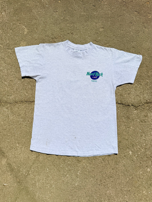 Vintage 1990s Hard Rock Cafe Tokyo Grey Graphic Tee | Medium