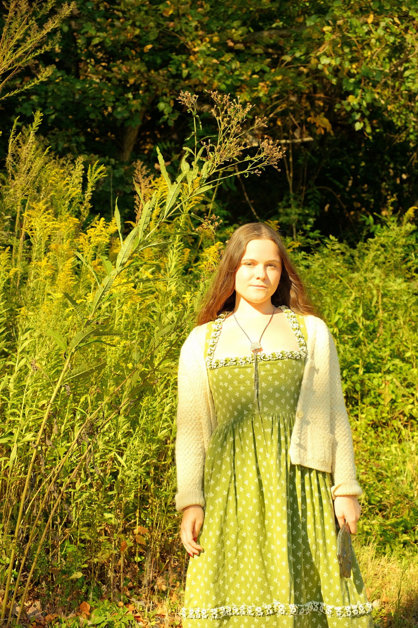 Vintage Cream Wool Cardigan with Pockets