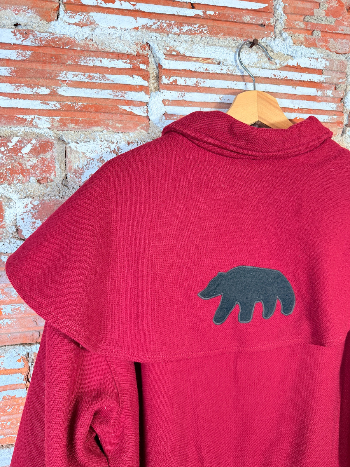 Vintage 1960's/70's Red Bear Paw Pattern Buffalo Button Jacket