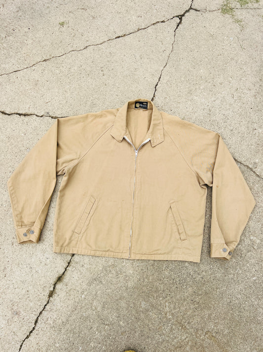 70's Tan Wheel Brand Zip-up Jacket