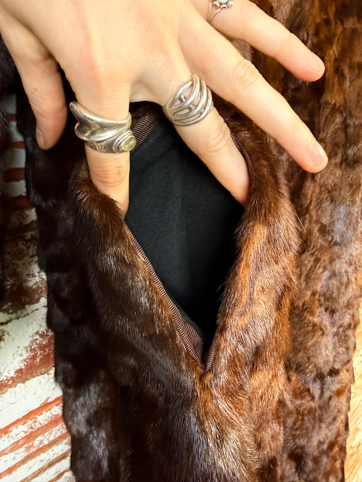 Vintage 1940's/50's Anchorage Fur Factory Brown Mink Full Length Jacket