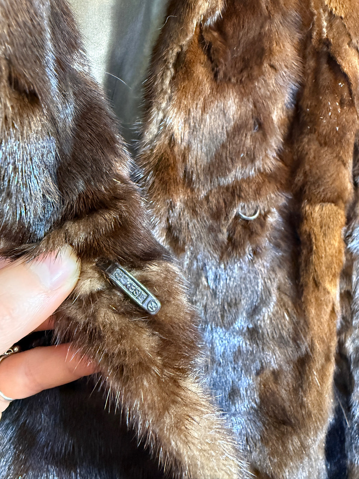 Vintage 1940's/50's Anchorage Fur Factory Brown Mink Full Length Jacket