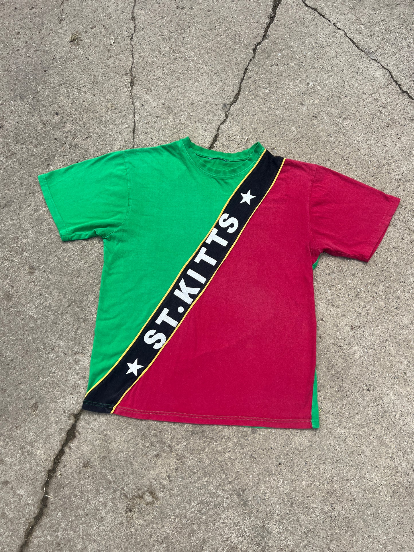 90's Green and Red St. Kitts Tee