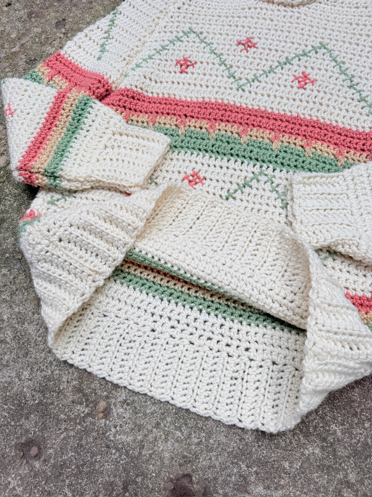Vintage 1980's Flaherty Imports Pastel Knit Sweater