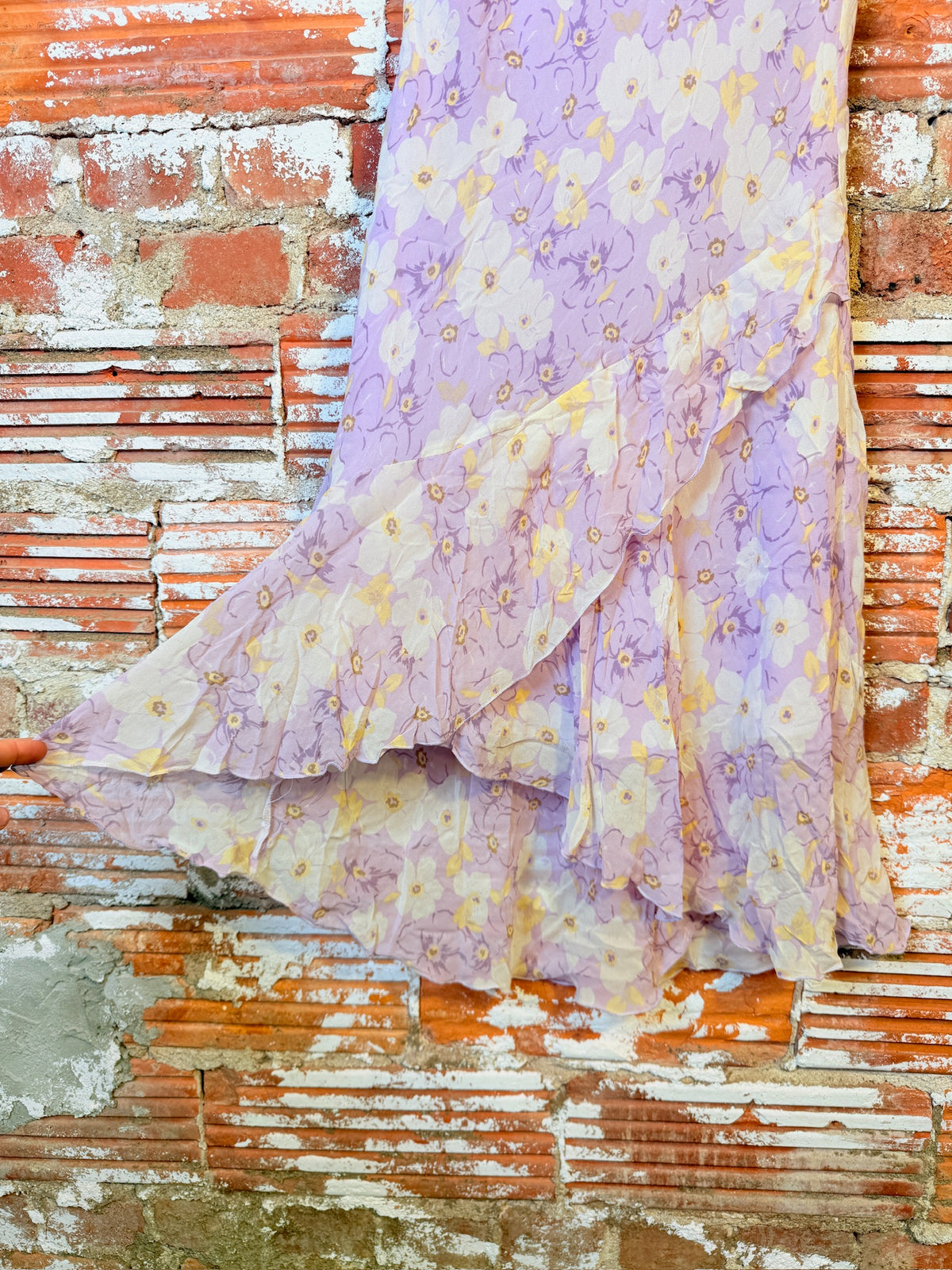 Vintage 1990's/00's Jaclyn Smith Purple Floral 100% Silk Midi Dress