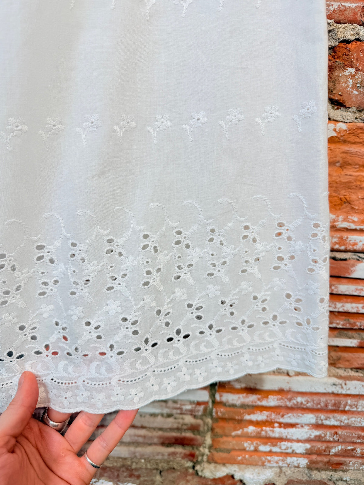 Vintage 1930’s/40’s Edwardian Style Crochet Top Eyelet Pattern Nightgown