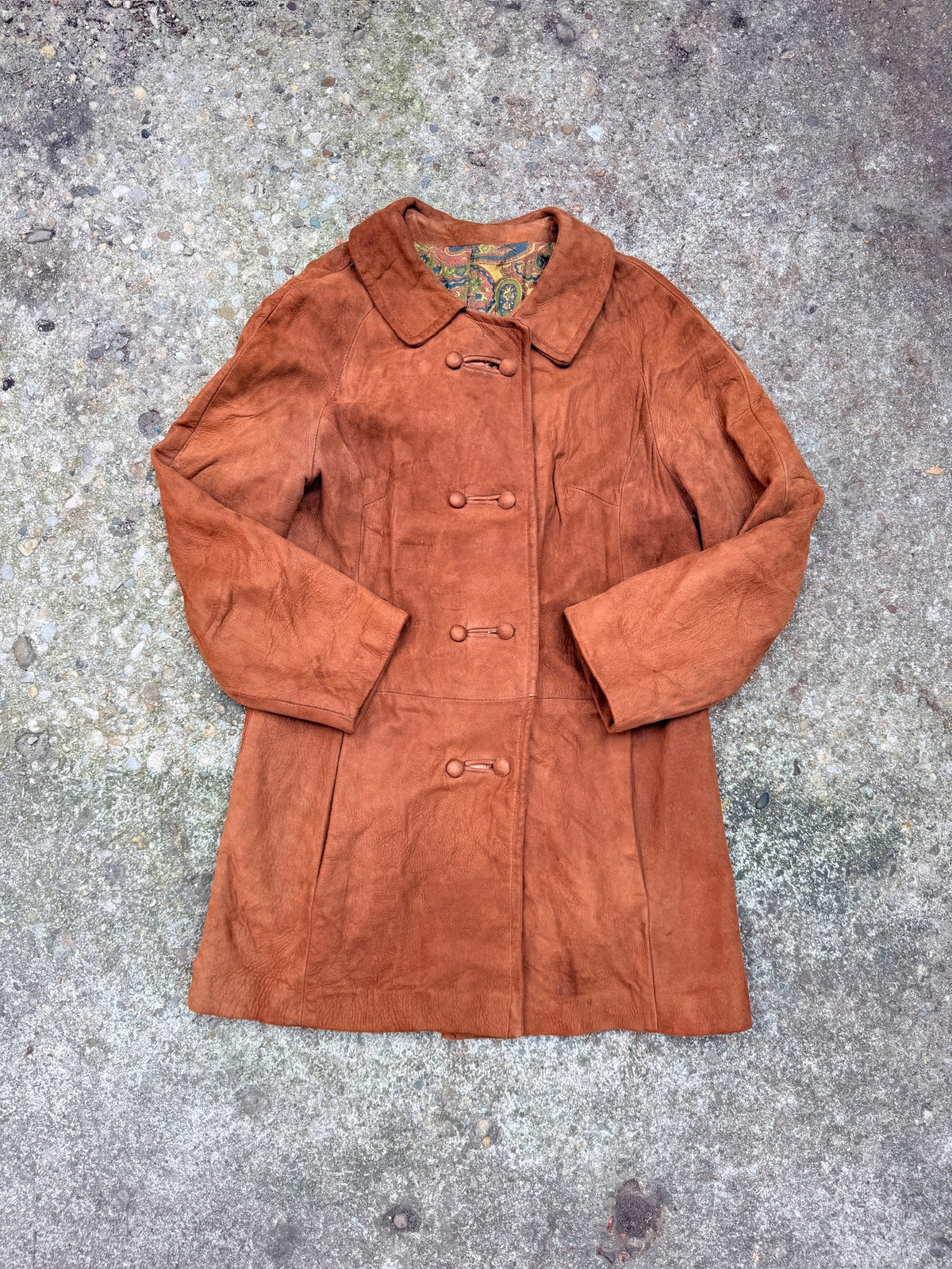 Vintage 1960's Brown Suede Double Button Jacket