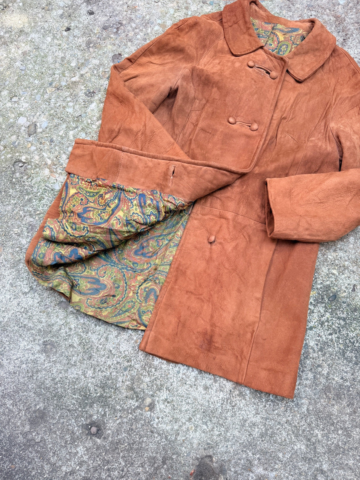 Vintage 1960's Brown Suede Double Button Jacket