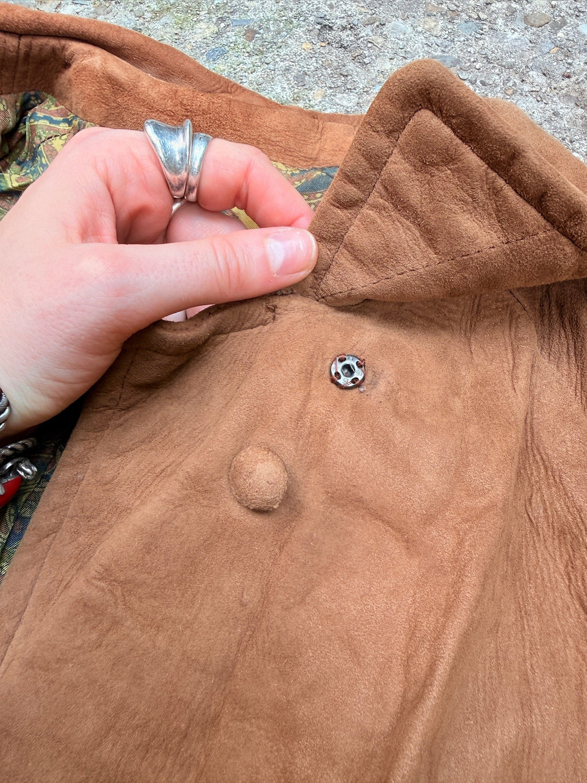 Vintage 1960's Brown Suede Double Button Jacket