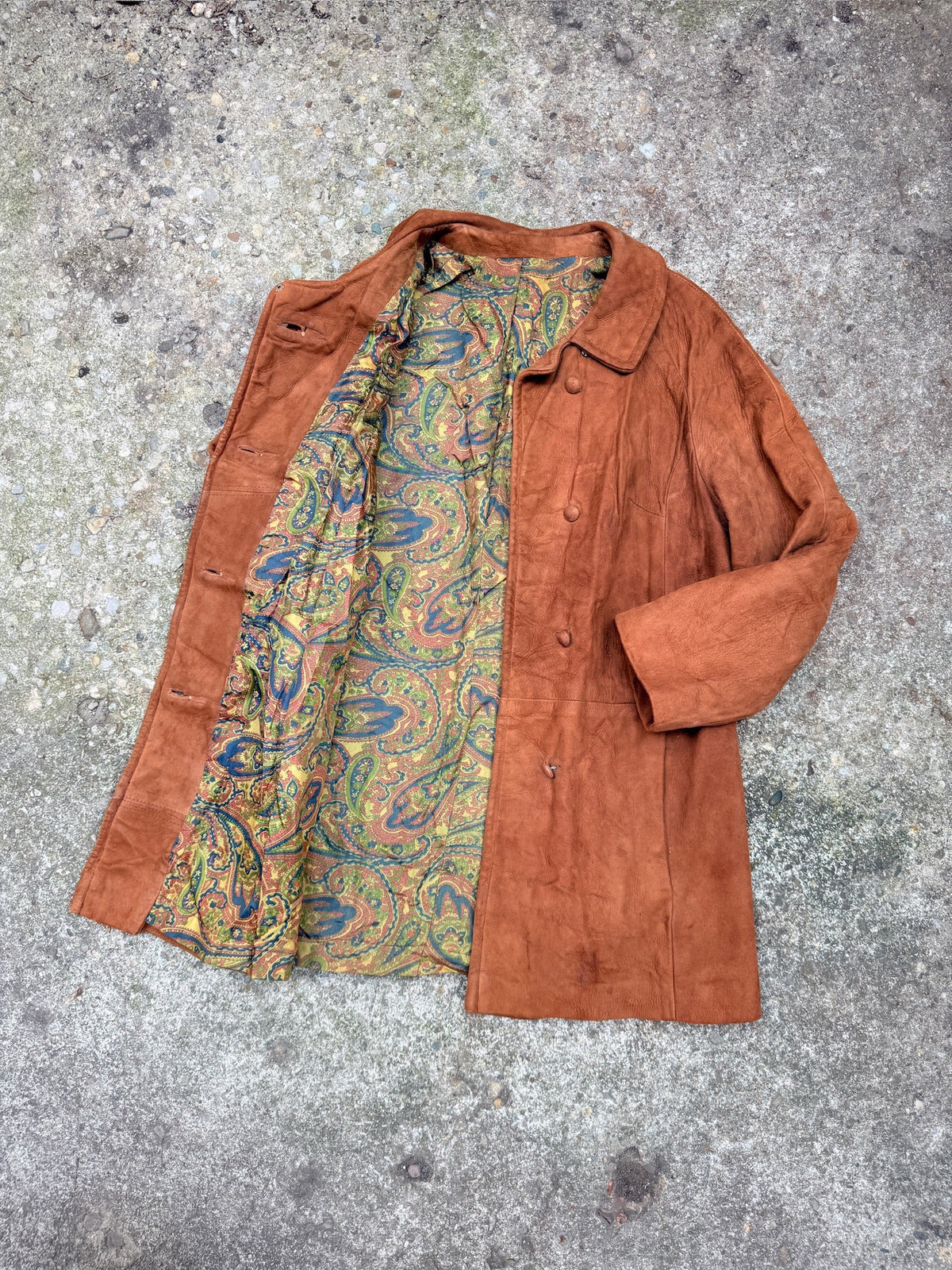 Vintage 1960's Brown Suede Double Button Jacket