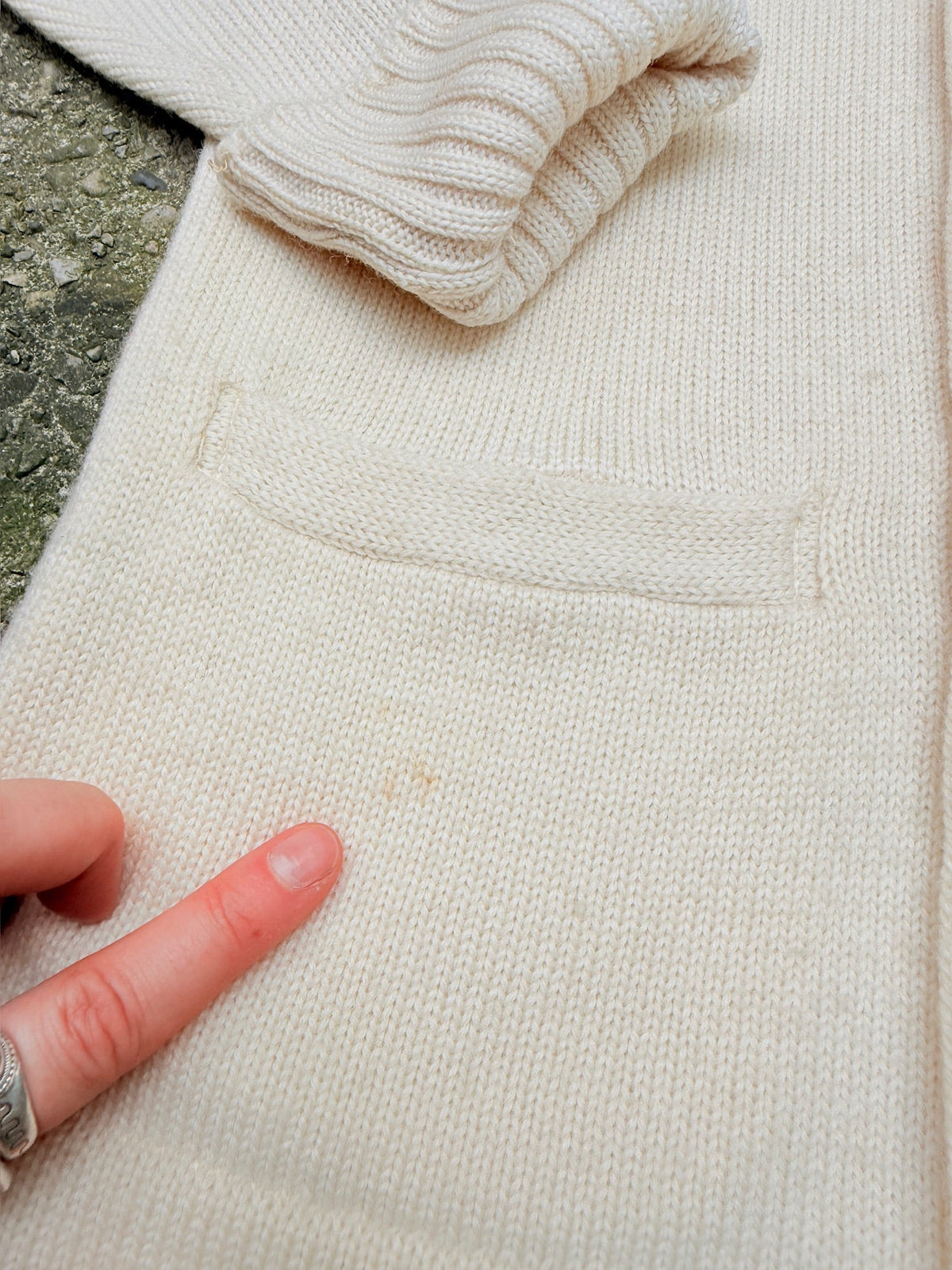 Vintage 1950's Puritan “Natch” Cream 100% Wool School Cardigan