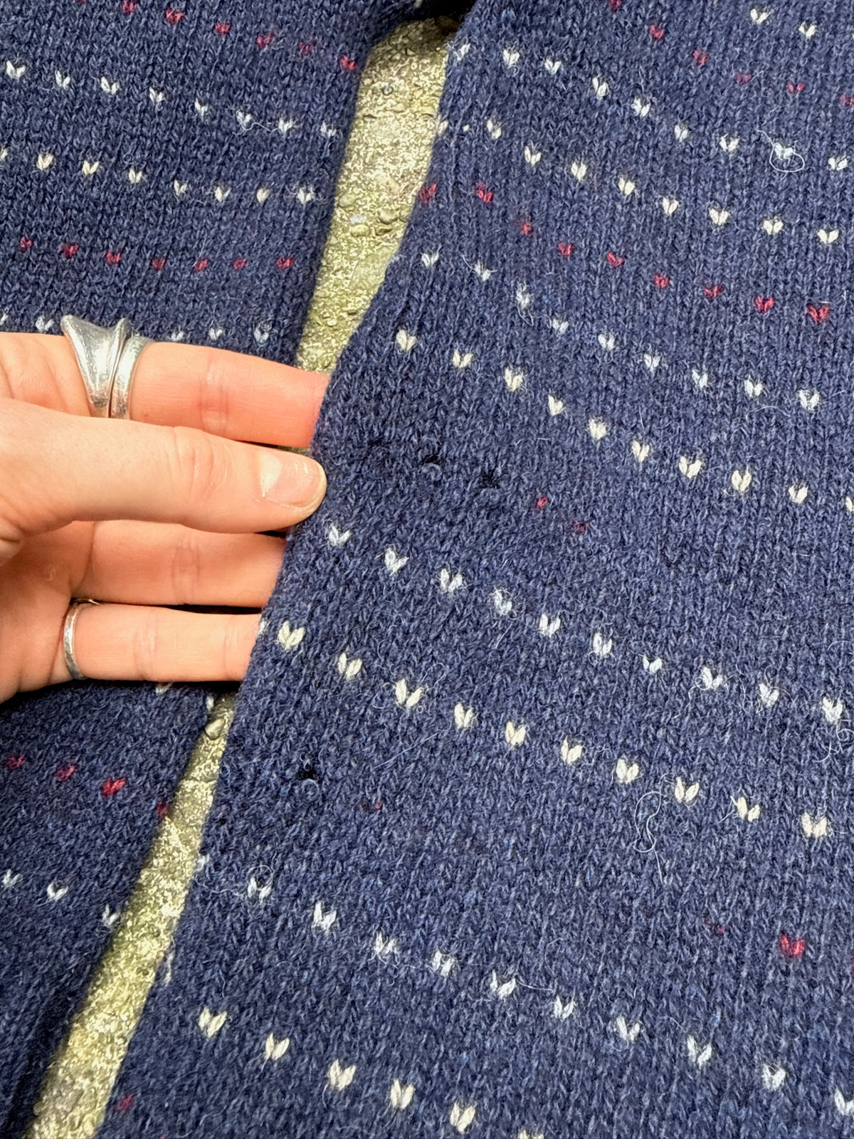 Vintage 1980's Penobscot Bay Blue Speckled Wool Sweater