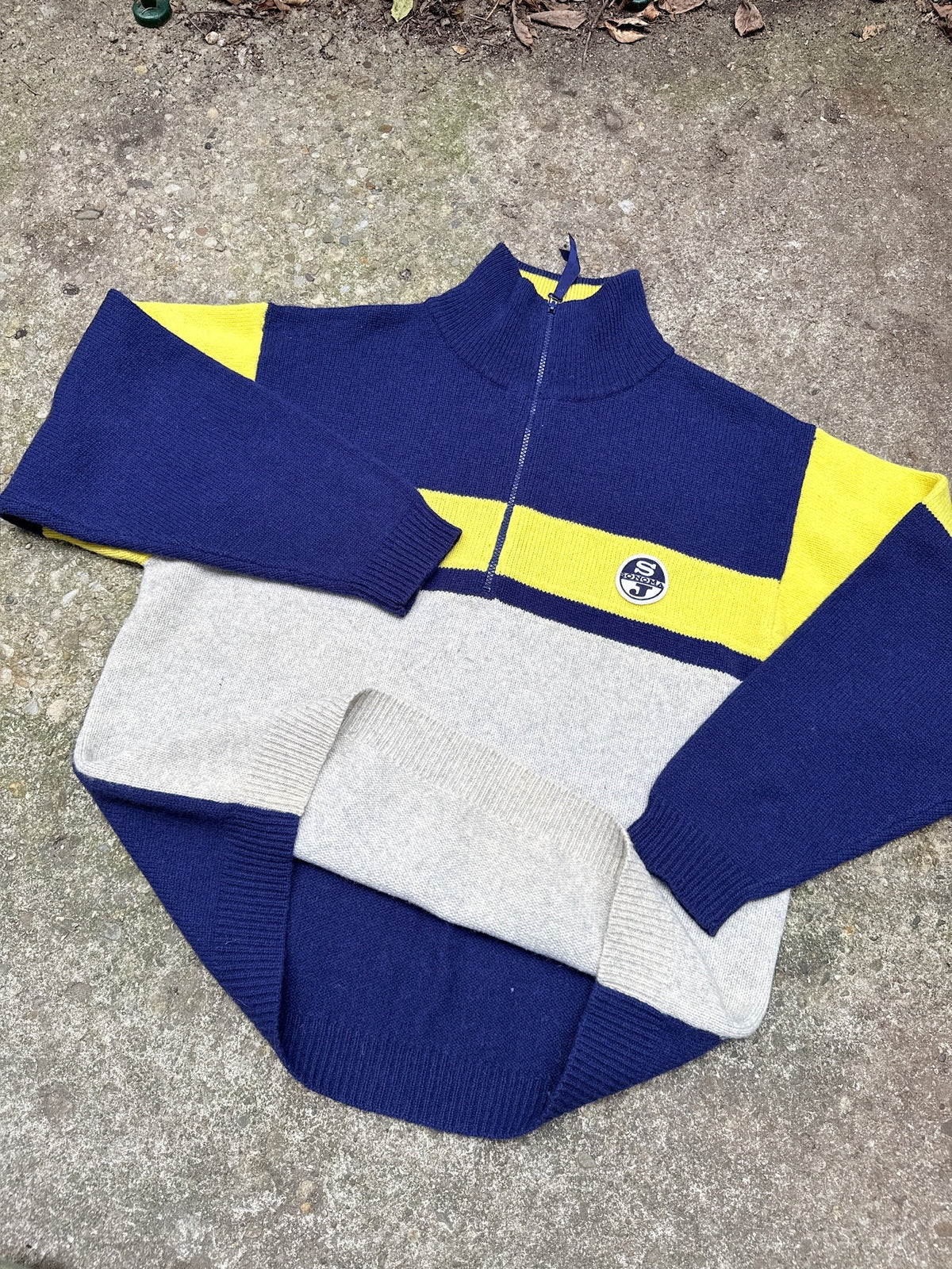 Vintage 1990's Sonoma Jeans Wool Blend Quarter Zip Pullover